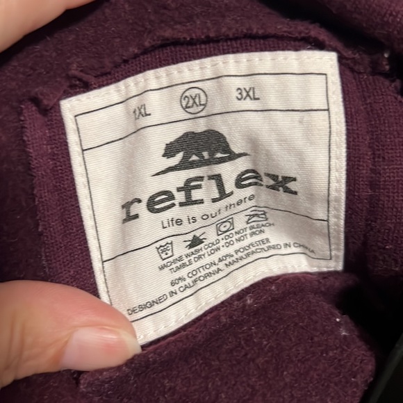 REFLEX 🥶 COTTON BLEND LACE-UP “LOVE” KANGAROO POCKET HOODED SWEATSHIRT Women 2X - Picture 6 of 7